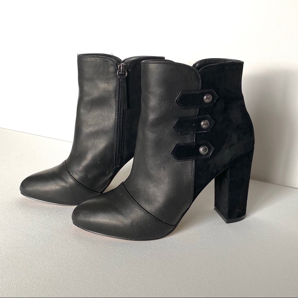 WHBM Leather and Suede Booties